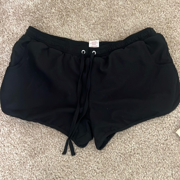 Merona Black Swim Shorts with Elastic Waistband and Adjustable Drawstring - Picture 1 of 3